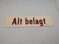 Dansk DSB Emaljeskilt - Alt belagt / Fri DSB 