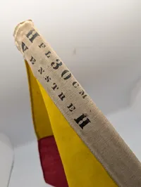 Dansk Militær Signalflag med Træskaft - Venstre H