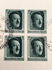 Tysk souvenirark fra 1937 med Adolf Hitler frimærker