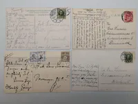 Set of Four Early 20th Century European Illustrated Postcards