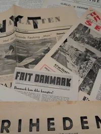 Samling af danske illegale modstandsblade fra 2. verdenskrig