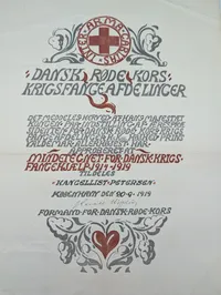 Dansk Røde Kors Mindetegn for Krigsfangehjælp 1914-1919 Diplom