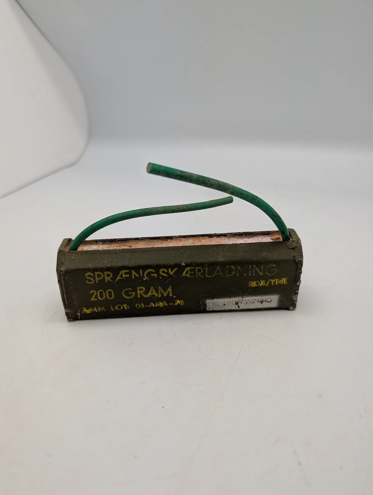 Dansk militær sprængskærladning, 200 gram RDX/TNT, øvelsesmodel