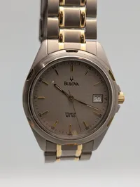 Bulova Titanium WR 100 Herrearmbåndsur med Dato, virker 