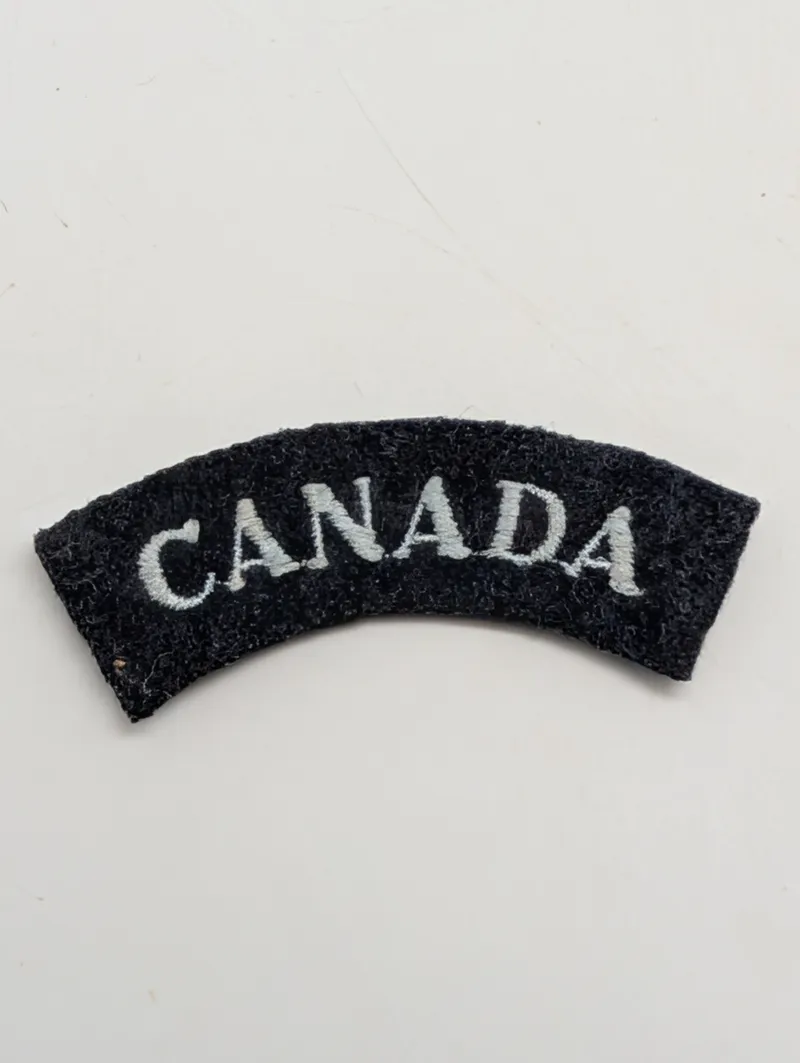 Canadisk militær skulderlap, broderet stofmærke RAF WW2 