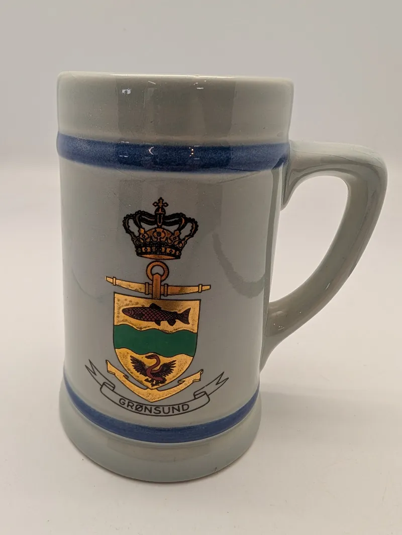 Danish Navy HDMS Grønsund Ceramic Beer Stein