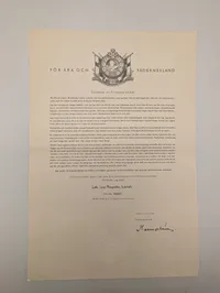 Finsk Lotta Svärd samling med diplomer, medalje og publikationer