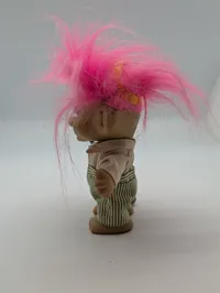 Russ Berrie Golfer Troll Doll with Pink Hair and Golf Club Accessory