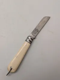 Svane Vintage Folding Pocket Knife with Bone Handle and Bail CF