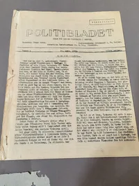 Tre sjældne eksemplarer af Politibladet fra 1945
