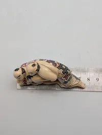 Antik JAPANESE HAND CARVED EROTIC NETSUKE FIGURES EDO / MEIJI PERIODE 