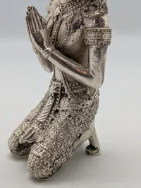 Thai Teppanom-figur i sølvfarvet metal