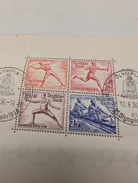 Tyskland 1936 XI. Olympiade Souvenirark med Særstempler
