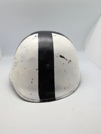 Dansk M41 Militærhjelm med Sort Stribe og Nummer 48