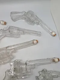 Samling af vintage glaspistolerspiritus