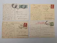 Lot of 4 Vintage European Topographical Postcards