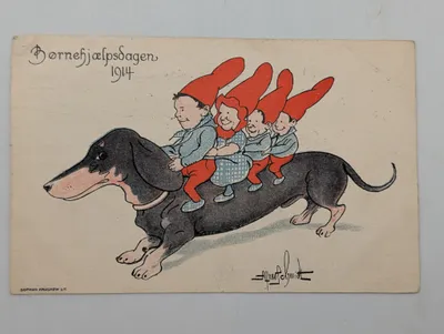 1914 Børnehjælpsdagen Postcard by Alfred Schmidt