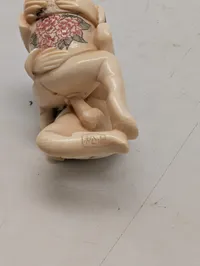 Antik JAPANESE HAND CARVED EROTIC NETSUKE FIGURES EDO / MEIJI PERIODE