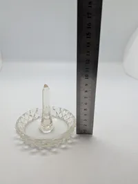 Vintage Cut Glass Crystal Ring Holder Dish