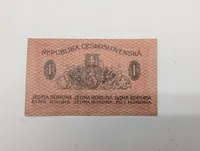 1919 Czechoslovakia 1 Koruna Banknote