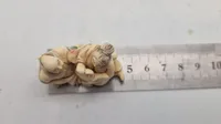 Antik JAPANESE HAND CARVED EROTIC NETSUKE FIGURES EDO / MEIJI PERIODE 