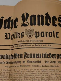 Rheinische Landeszeitung Volksparole Avis, 1. oktober 1935