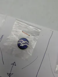 Sæt med tre vintage danske svæveflyver-emblemstifter