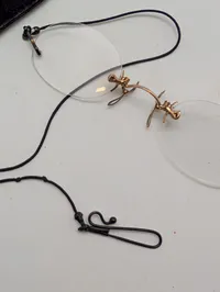 Antikke Pince-nez Briller med Guldstel og Originalt Etui