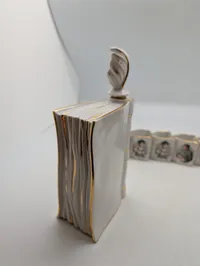 Limoges Porcelæn Napoleon Bog-Karaffel Sæt med Seks Glas