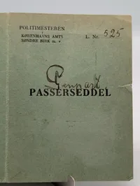 Dansk Passerseddel fra 1941 til Værløse Flyveplads, Harald Hansen