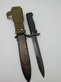 Danish M/62 Bayonet with HTK Crown Marking and Scabbard