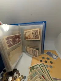 Samling af Verdensmønter og Sedler inklusiv Slesvig Plebiscit Notgeld