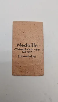 WWII German Eastern Front Medal Issue Envelope — Ostmedaille 1941/42