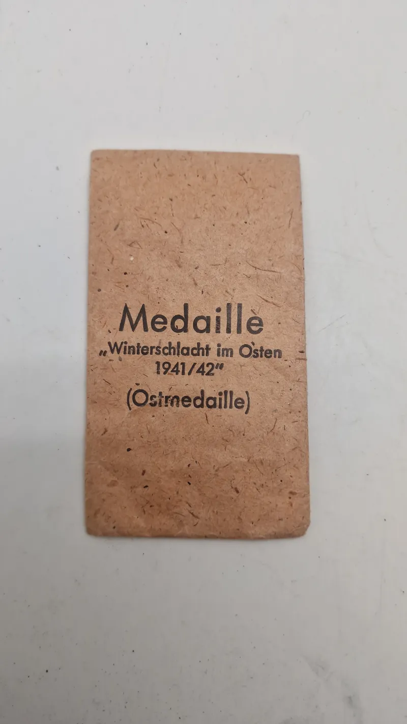 WWII German Eastern Front Medal Issue Envelope — Ostmedaille 1941/42