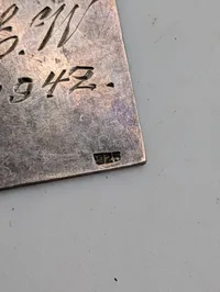 Georg Jensen Kongemærke i Sterling Sølv og Emalje, 1940