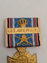 Bayersk Militær Fortjenstkors med K.B.3.INF.R.PR.CARL Spænde
