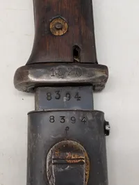 Tysk M1884/98 III Bajonet med Skede, Stemplet 1920