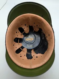 Tysk politi-shako (Tschako) fra 2. verdenskrig med ørn og kokarde, original fra 1937