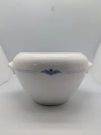 Danish Air Force Porcelain Serving Bowl with Royal Crest