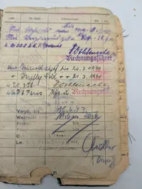 Tysk Luftwaffe Soldbuch fra 2. Verdenskrig tilhørende Karl Burkhardt