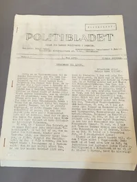 Tre sjældne eksemplarer af Politibladet fra 1945