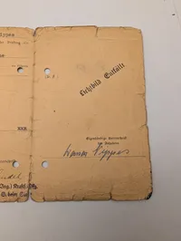 Tysk Kriegsmarine Soldbuch og Wehrmachtsführerschein til Werner Nippes