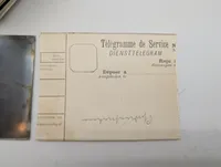 Antique Glass Plate Negative and Telegram Service Document Collection