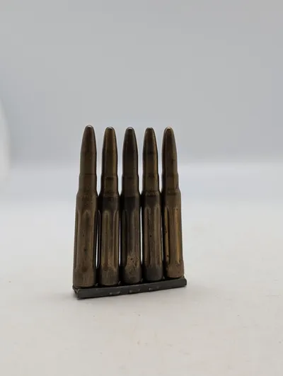 Tyske 7,92x57mm Mauser Eksercerpatroner på Laderamme WW2