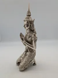 Thai Teppanom-figur i sølvfarvet metal