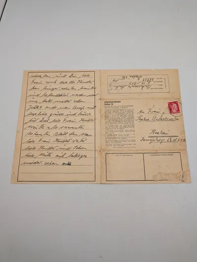 Dachau Koncentrationslejr postkort fra fange til Sophie Bilaszewska i Krakow