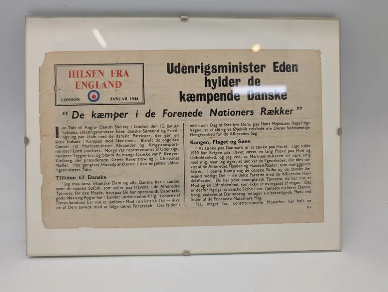 WWII Danish Resistance Propaganda Leaflet 'Hilsen Fra England' January 1944