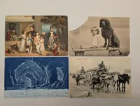 Set of Four Early 20th Century European Postcards