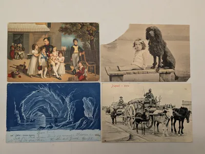 Set of Four Early 20th Century European Postcards
