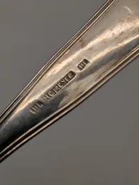 Antique Silver 11 LØDIG  Fiddle and Thread Pattern Serving Spoon